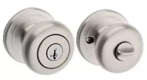 Kwikset Juno Satin Nickel Entry Door Knob Smartkey Model # 740J 15 SMT CP K4 - Picture 1 of 3
