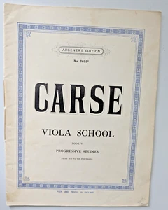 Carse Viola Schulbuch V Progressive Studien 1. bis 5. Position Schneckener 1937 - Bild 1 von 13