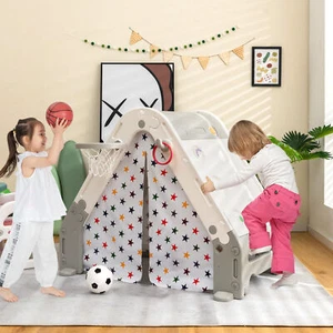 Kid’s Hideaway Play Tent Kid’s Triangle Climber Toddler Activity Play Set - Picture 1 of 6
