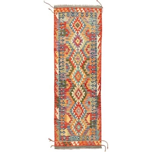 Turkish Design Afghan Hand Woven Runner Chobi Kilim Hallway Rug 2'8x8'2ft B30046 - Picture 1 of 8