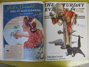 Bound Saturday Evening Post Apr-June 1938 WWII Norman Rockwell J C Leyendecker - Picture 1 of 14