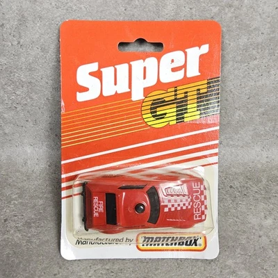 vintage matchbox super gt fire rescue car 1986 carded sealed - Image 1 of 3