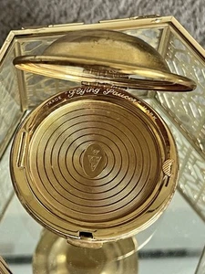 Vintage 1950s Kigu Flying Saucer Gilt Powder Compact - Picture 1 of 7