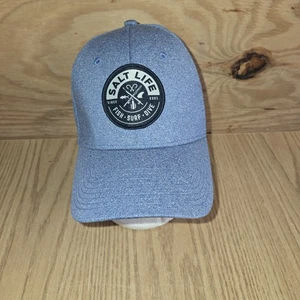 Salt Life "Fish Surf Dive" Blue Hat Men's Sz One Size Fits Most Stretch Fit Euc - Picture 1 of 6