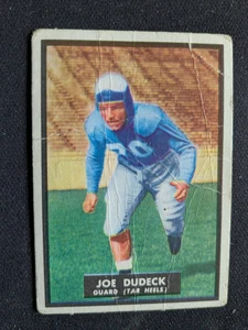 1951 Topps Magic Football Card # 71 Joe Dudeck - North Carolina Tar Heels (GD) - Picture 1 of 3