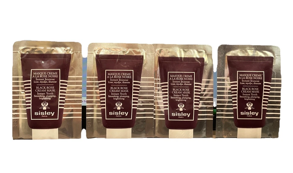 4 x Mascarilla Crema Rosa Negra Sisley Paris Suavizante Juvenil Instantáneo 0.13oz x 4 PAQUETES Foto 1 de 4