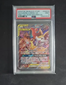 PSA 9 Charizard & Braixen GX Sun & Moon Promo SM230 Full Art Rare Pokemon MINT - Picture 1 of 2