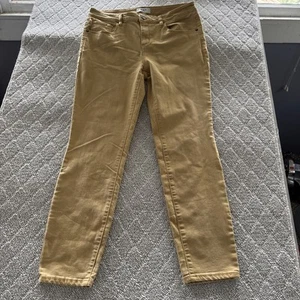 Oat New York Womans Jeans 30 Yellow Chic Twee Indiepop Heritage Style Flowercore - Picture 1 of 11