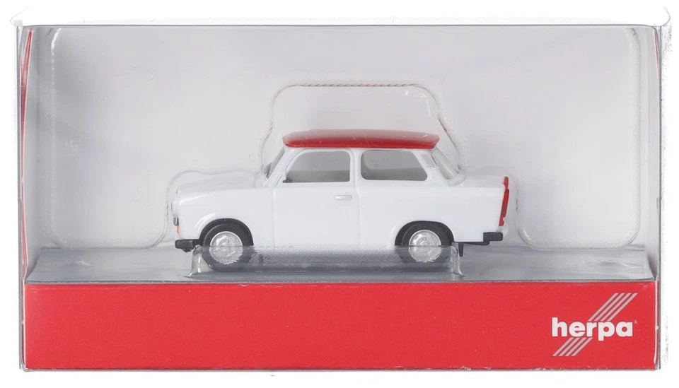 Trabant 601 Berlina (Bianco/Rosso) 1:87 HERPA 020763-007 - Immagine 1 di 1