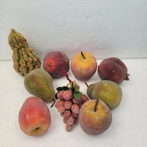 Perlen gezuckerte Früchte mattiert Dekor Füllhorn Birnen Trauben Granatäpfel Äpfel - Bild 1 von 10