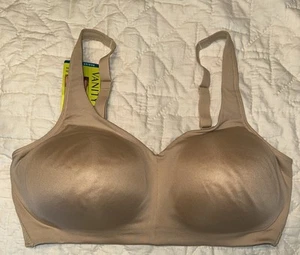 Vanity Fair Beyond Comfort Medium Impact Size XL Beige Sports Bra 72204 NWT - Picture 1 of 4