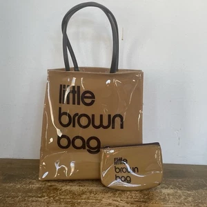 Little Brown Bag Bloomingdales Purse Vinyl New York - Picture 1 of 14