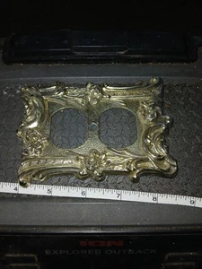 Vintage Outlet Wall Cover Plate Rose Floral Metal  - Picture 1 of 2