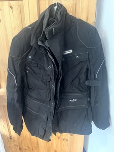 SPIDI H2Out Mens Textile Motorcycle Jacket Black Large - 3 Layers - Hardly Used - Picture 1 of 9