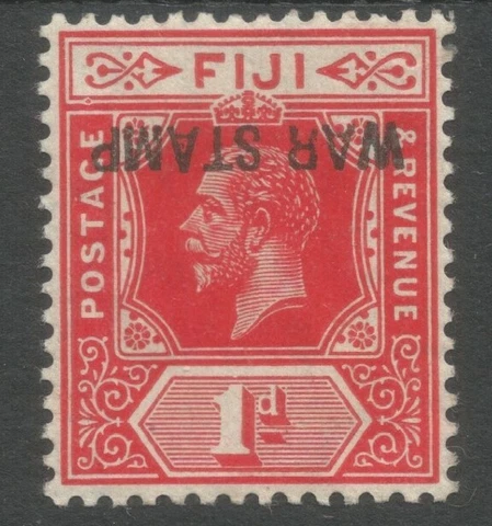 FIGI SG139ac the 1915-19 1d bright scarlet war tax with inv o/print mm cat £600 Cover