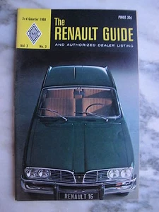 1968 RENAULT GUIDE Vol 2 Nr. 3 Renault 16 & 10 Wartung Reparatur Tuning Up - Bild 1 von 7