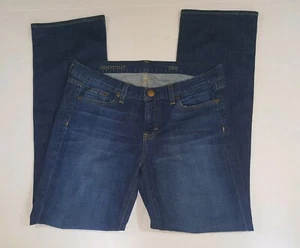 J. Pantalones de mezclilla para mujer Crew Bootcut talla 29 S algodón elastano lavado oscuro hechos en EE. UU. - Imagen 1 de 10