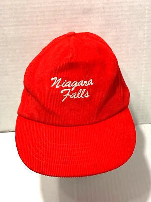¡Raro! Gorra de béisbol vintage de pana roja de las Cataratas del Niágara NUEVA Foto 1 de 3