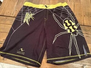 Pantalones Cortos de Lucha Cradle Gear Para Hombre EE. UU. Entrenamiento Atlético Amarillo/Negro Grande - Imagen 1 de 6