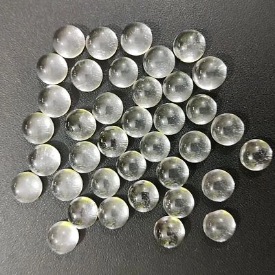 Natural Crystal Quartz Round 4x4 mm to 20x20 mm Cabochon Loose Gemstone Lot - Image 1 of 4