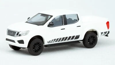Busch Nissan Frontier/Navara Pickup NEW - White/Black Stripe 1/87 Scale #53712 - Image 1 of 4