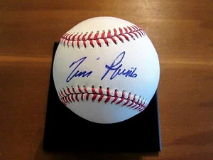 TIM RAINES EXPOS WHITE SOX WSC YANKEES HOF SIGNED AUTO OML BASEBALL JSA BEAUTY - Picture 1 of 3