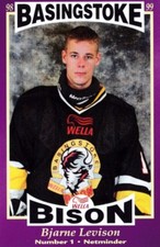 BJARNE LEVISON, BASINGSTOKE BISON, RARE 1998-1999 CARD.