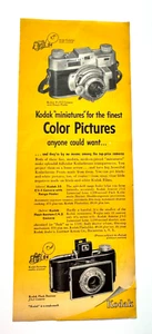 Kodak Cameras  1948 Print Ad and  Spalding Golf Balls  Half-Page 5" x 13" - Picture 1 of 2