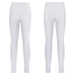 Kids Girls Figure Skating Colorblock Stretchy Ice Skating Pants Sport Bottoms - Picture 1 of 249