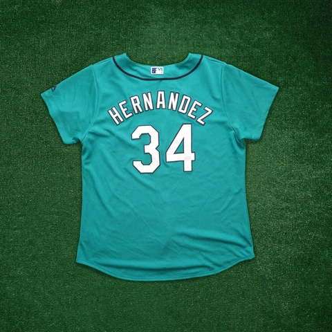Felix Hernandez Seattle Mariners Women's Alternate Teal Cool Base Jersey Cover