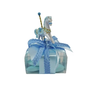 Bomboniere Battesimo Nascita Scatolina Cavallino Giostra Celeste - Imagen 1 de 1