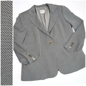 Blazer donna Armani Collezioni taglia 16, 52 grigio bianco misto lana viscosa - Foto 1 di 11