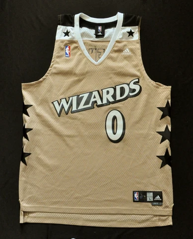 GILBERT ARENAS WASHINGTON WIZARDS GOLD ALT ADIDAS JERSEY SWINGMAN SEWN MEN LARGE Cover