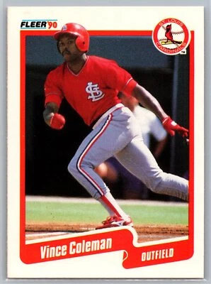 Vince Coleman 1990 Fleer BASEBALL #245 St. Louis Cardinals - Image 1 of 2