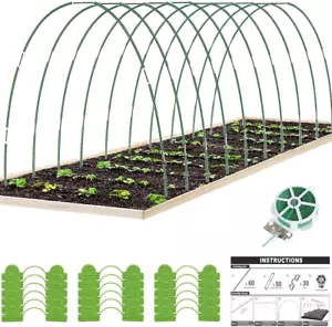 Garden Hoops for Raised Bed, 60 PCS Greenhouse Hoops 10 Sets of 8.5 FT Long Gard - Picture 1 of 6