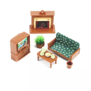 Furniture Living Room Sofa coffee table Miniature for Dollhouse Boys Girls Toy - Picture 1 of 5