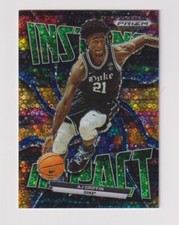 AJ GRIFFIN 2022 Prizm Draft Picks Instant Impact Green Disco /5 Rookie Duke SSP