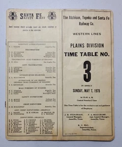 Western Lines Plains Division Timetable No.3 1978 Pamphlet - Picture 1 of 7