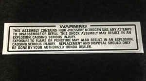 1987  XL600 LM  "WARNING" DECAL XL 600 - Bild 1 von 1