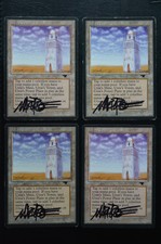 Magic The Gathering MTG URZA'S MINE POWER PLANT TOWER Signed Playset Antiquities