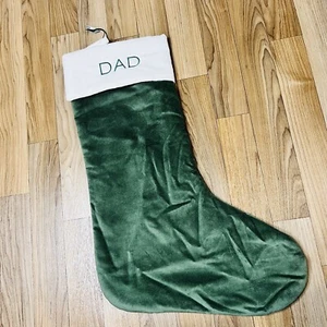 Calza natalizia West Olmo DAD verde bianco velluto mono grande 23" - Foto 1 di 6