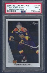 CONNOR MCDAVID LEAF ACETATE SPRING EXPO PRE ROOKIE GRADED PSA MINT 9 ONLY 46 10s - Picture 1 of 1