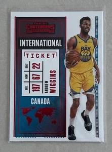 2020-21 Panini Contenders - International Ticket Red #14 Andrew Wiggins - Picture 1 of 2