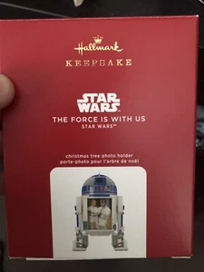 2020 2 Hallmark Ornament Star Wars The Force Is With Us R2-D2 Photo Holder - Neu in OVP - Bild 1 von 4