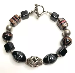 Très Jolie Sterlingsilber Bali Knebel Herren Armband Größe 9,5" - Bild 1 von 11