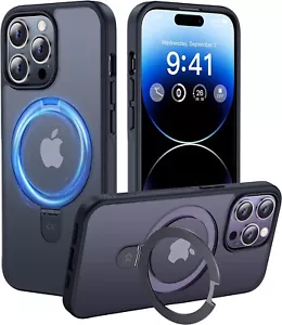 CASEKOO Designed iPhone 14 Pro Max Case Magnetic Invisible Stand Shockproof Blk - Picture 1 of 8