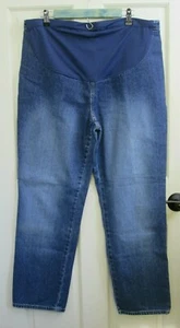Duo Maternity Jeans Womens Size L Relaxed Fit 37x29.5 Panel Distressed 113-21198 - Imagen 1 de 6