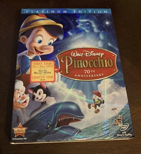 Pinocchio (DVD, 2009, 2-Disc Set, 70th Anniversary Platinum Edition) Like New - Picture 1 of 5