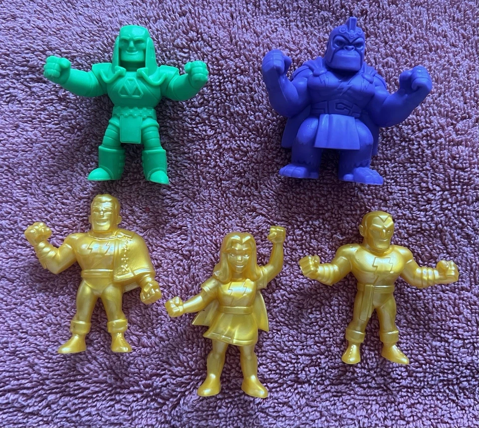 Wendy's DC Comics Superheroes Action Figures 5 Figure Lot - Gold Foto 1 de 1