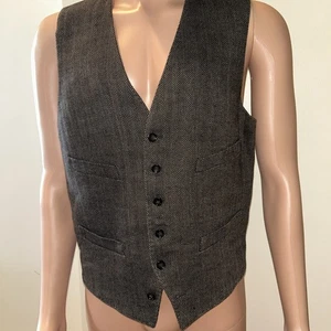 J Crew Mens M Vest Herringbone Tweed Moon British Waistcoat Herringbone - Picture 1 of 5